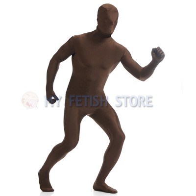 Full Body Brown Lycra Spandex Bodysuit Solid Color Zentai suit Halloween Fancy Dress Costume Full Body Brown Lycra Spandex Bodysuit Solid Color Zentai suit Halloween Fancy Dress Costume